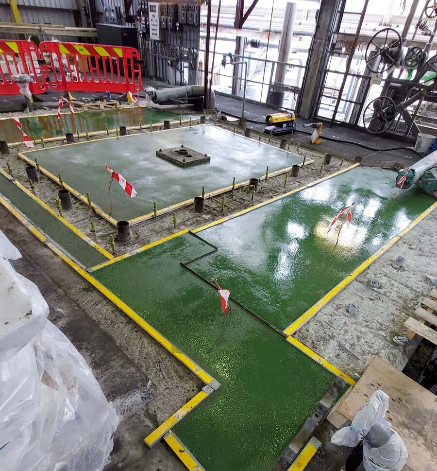 Hyper Compressor foundation after repair