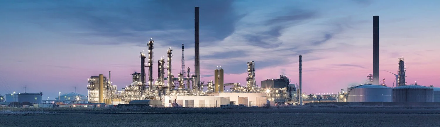 Refinery at night