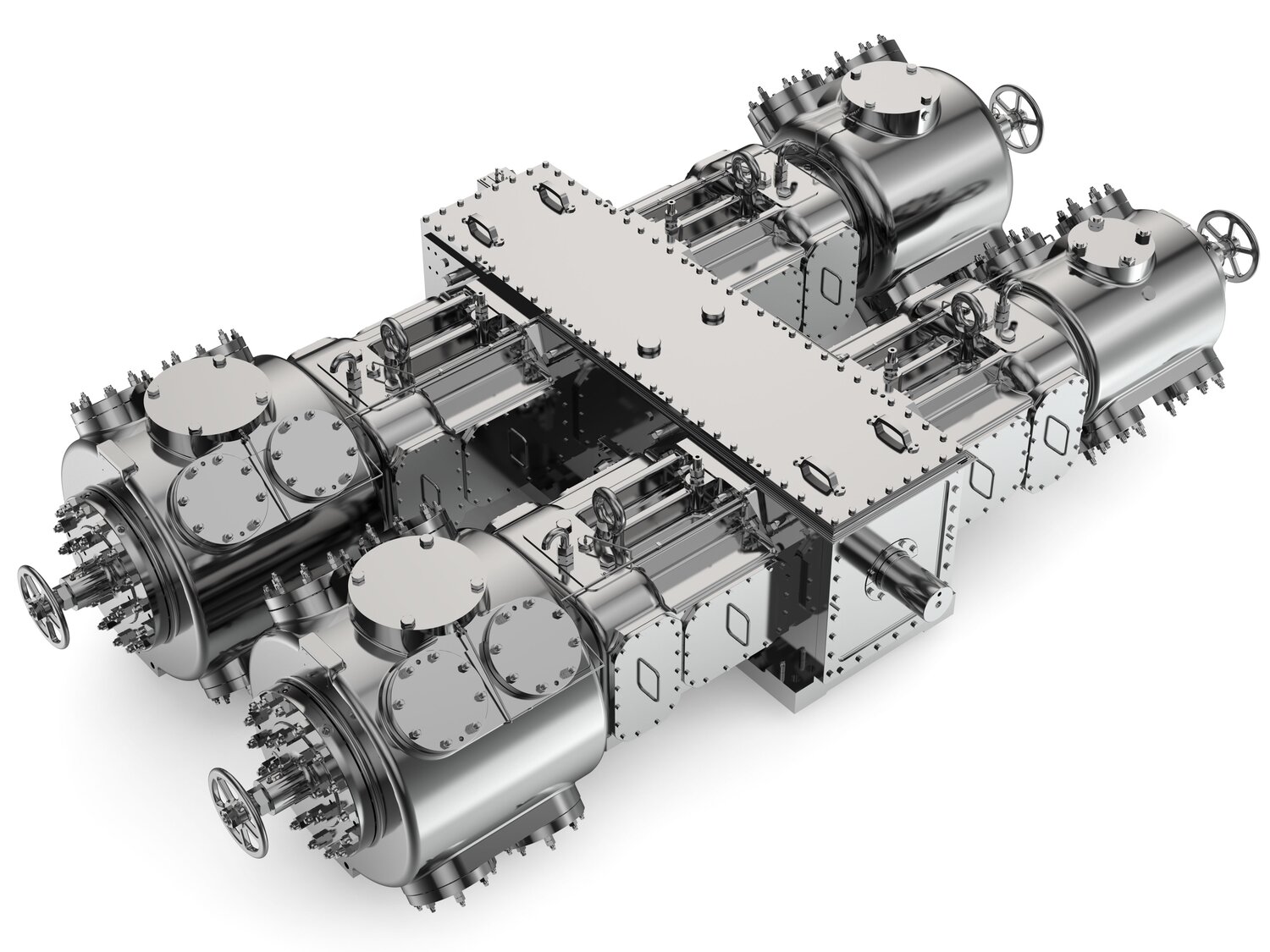 Fully balanced compressor illustration 3d