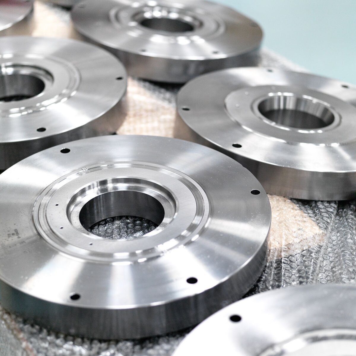 Packing parts displayed on table