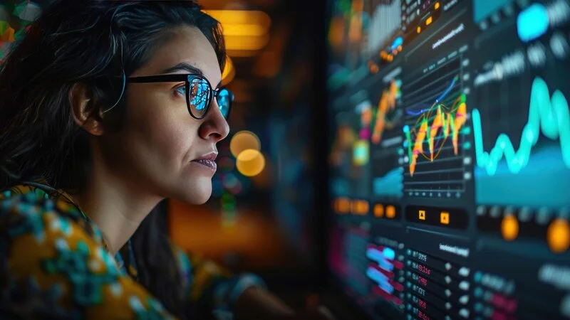 Women in front of diagnostic screens
