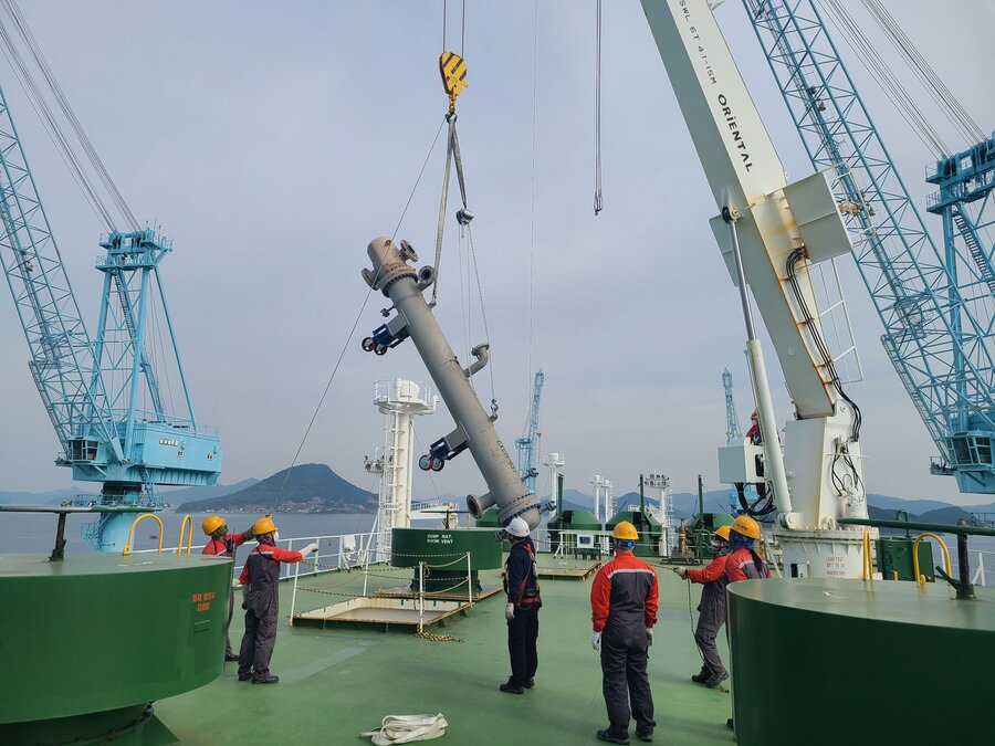 Gas cooler service was part of the scope