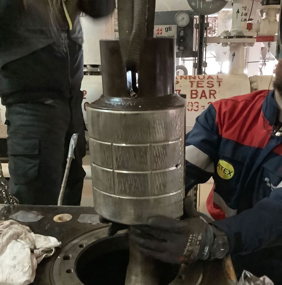 Installation of 2nd-hand cylinder