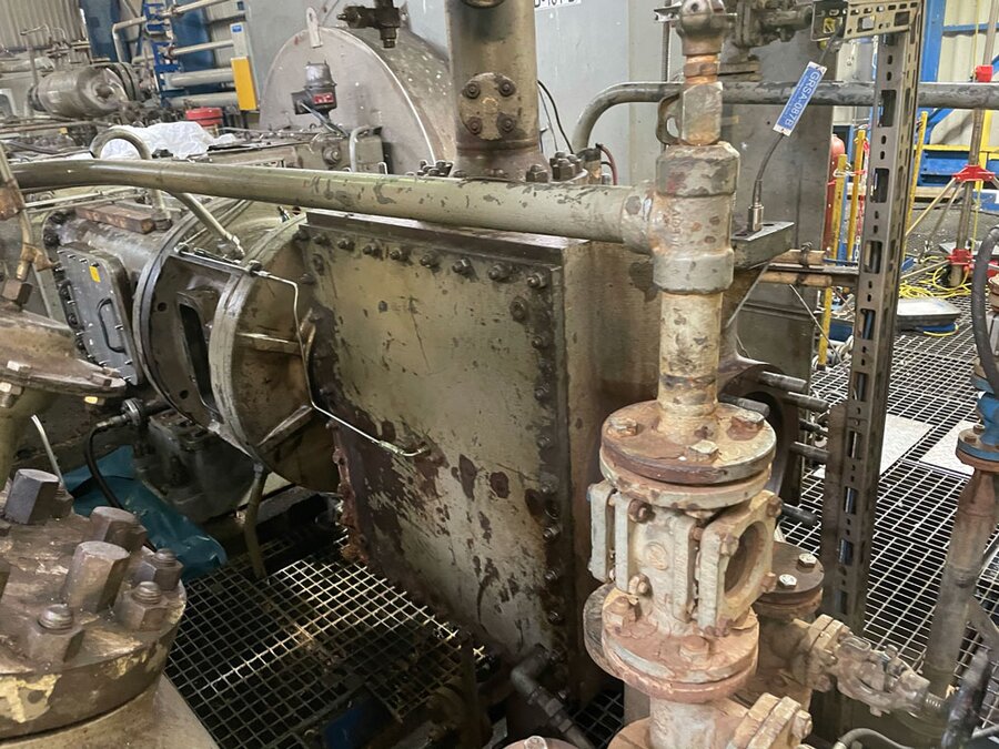 Compressor cylinder before replacement