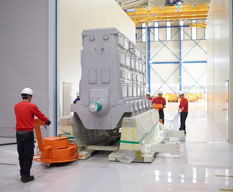 Laby-GI transport at workshop in Burckhardt Compression, South Korea