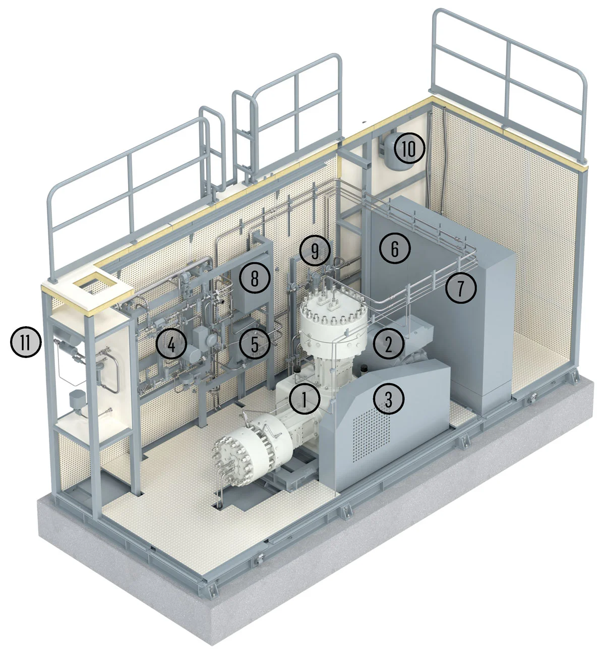 skid md10 container 3d view with numbers skid md10 container 3d view with numbers