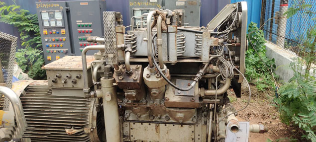 Non-functional compressor waiting to be revamped Reviving high-pressure air compressors – a sustainable turnaround